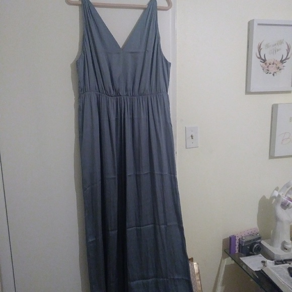 Grey blue Satin H&M Dress - Picture 1 of 4